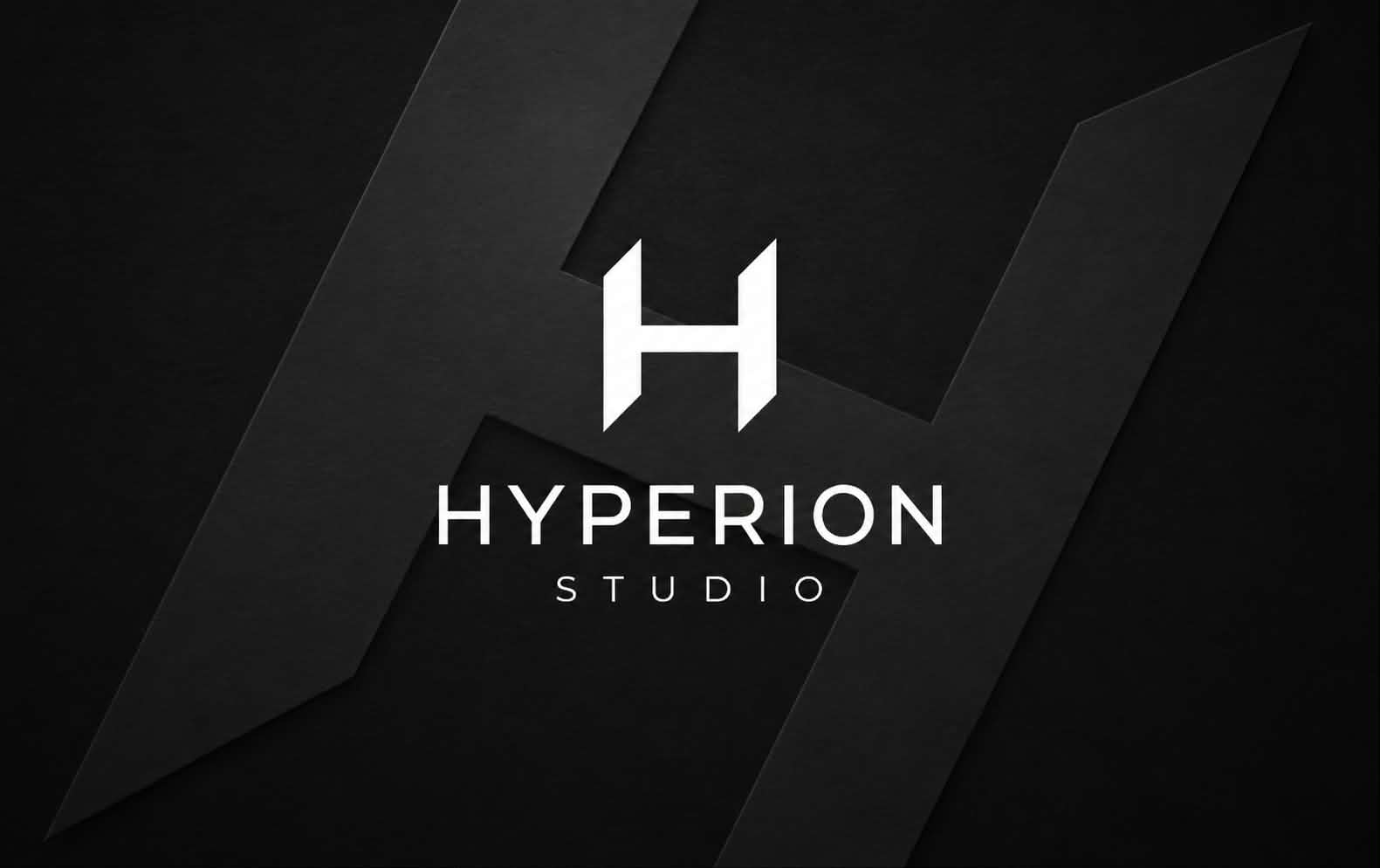 Original black Hyperion Studio business card