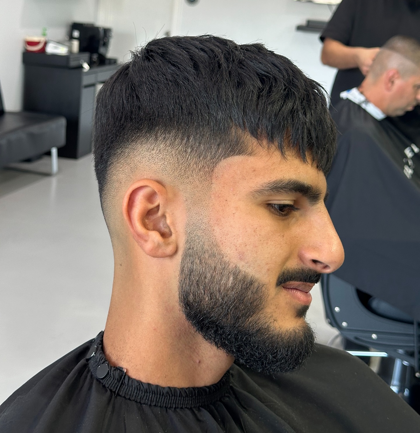 Textured crop with a tight fade